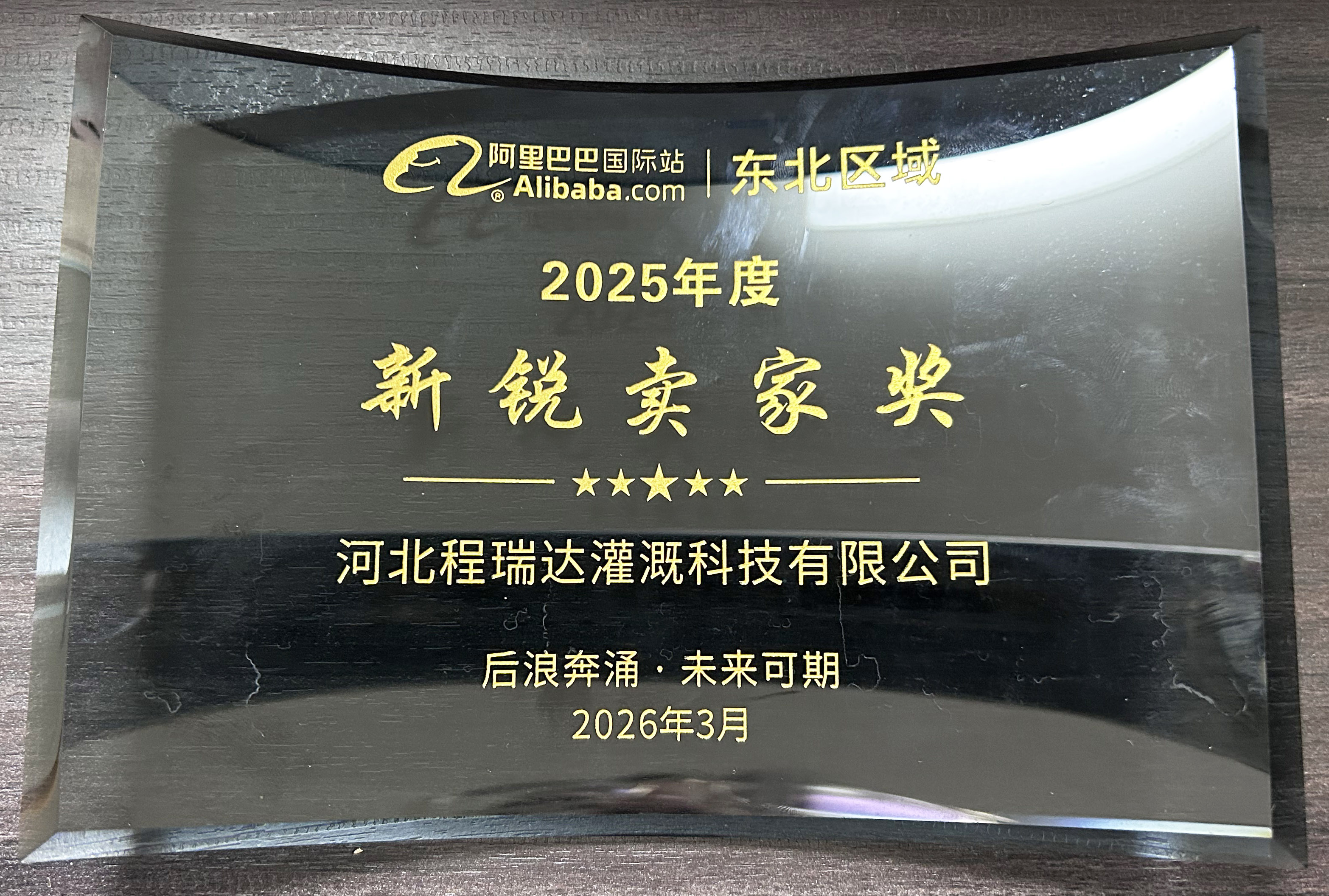 云南程瑞达灌溉 | 荣获阿里国际站新锐卖家奖